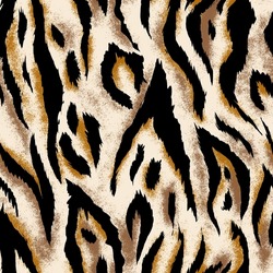 Seamless Hand Draw Leopard Pattern, Illustration Animal Print, Tiger, Leopard Texture.