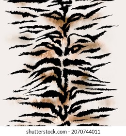 Seamless high detail tiger or zebra texture, hand drawing animal print, zebra fur, tiger fur, textile print.