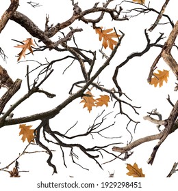 Seamless Hunting Camoflage Pattern Isolated