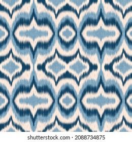 Seamless Ikat Pattern. Abstract  background for textile design, wallpaper, surface textures, wrapping paper.