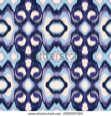 Seamless Ikat Pattern. Abstract  background for textile design, wallpaper, surface textures, wrapping paper.
