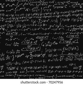 Blackboard Physical Equations Formulas Vector Illustration Stock Vector ...