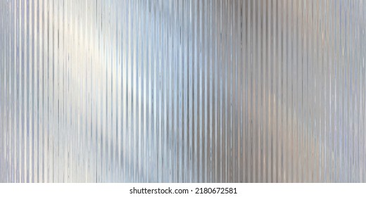 Seamless iridescent silver holographic chrome foil vaporwave background texture pattern  Trendy pearlescent pastel rainbow prism effect  Corrugated ribbed privacy glass refraction 3D rendering 