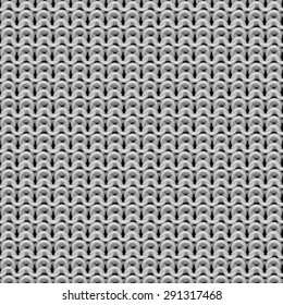 Seamless knitware white pattern on black background