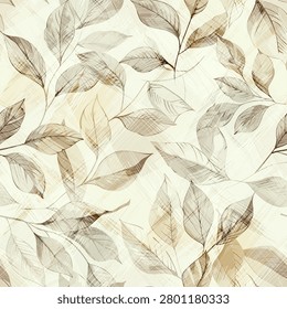 Seamless leaf pattern sharper design with lemon colour design and abstract background 