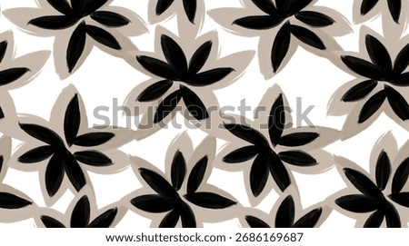 Seamless leaves pattern. Hand draw floral pattern