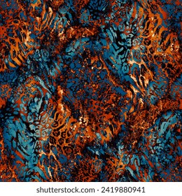 Seamless leopard pattern, animal print.
