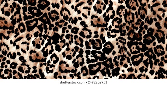 Seamless leopard pattern for fabric print