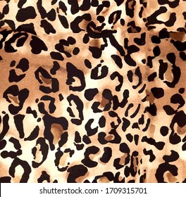 Seamless leopard pattern, leopard fur, african animal prints