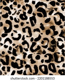 Seamless leopard pattern, leopard fur, african animal prints