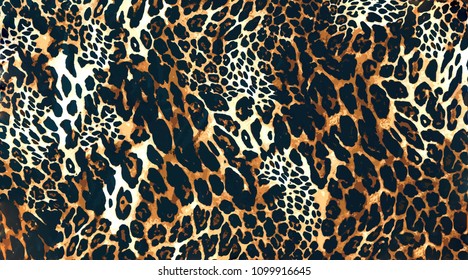 Seamless leopard pattern, jaguar pattern, animal fur 