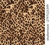 Seamless leopard print pattern featuring natural animal-inspired spots in a classic wild cat design. Trendy exotic texture ideal for fashion fabrics, textile prints, wallpaper, wrapping paper, backgrounds, packaging, and decorative surface design. High-quality repeating pattern with timeless safari and jungle style.
