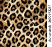 Seamless leopard print pattern with realistic fur texture. A luxurious and trendy animal print design, perfect for textiles, fashion, wallpapers, and modern decor.

