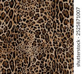 Seamless leopard skin pattern Realistic fur effect , suitable for canvas, fabric, paper, web, textile advertisement and all printing technique.