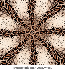 seamless leopard skin pattern,hand drawn
