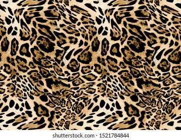 Seamless Leopard Texture Animal Skin Stock Illustration 1521784844 ...