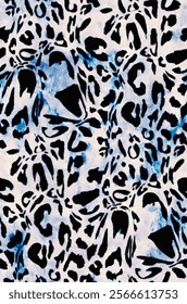 Seamless leopard themed pattern. African animal cheetah leopard skin leather pattern print.
