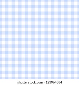 Seamless Light Blue Gingham Plaid