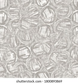 Seamless light grey woven collage linen texture background. Flax hemp fiber natural pattern. Organic fibre close up weave fabric surface material. Ecru irregular blur cloth textured rough material