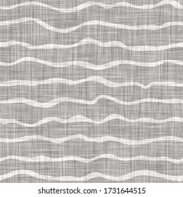 
Seamless light grey woven stripes linen texture background. Flax hemp fiber natural pattern. Organic fibre close up weave fabric surface material. Ecru striped natural cloth textured rough material
