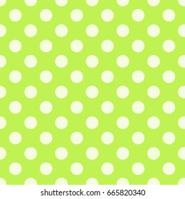 Seamless Lime Green Polka Dot Background