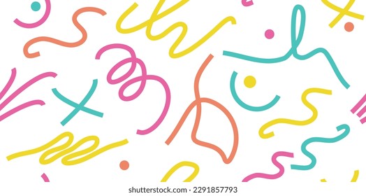 seamless lines, shape, circle, doodle, dot. abstract background in a minimalist style. fashon pattern for print, paper, web design.  art illustration.