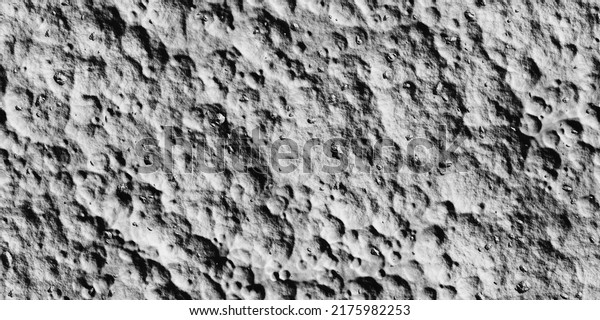 Seamless moon surface close up background\
texture. Tileable greyscale lunar or meteor craters, rocks and\
furrows planetary pattern. Astronomy concept wallpaper or space\
backdrop. 3D\
rendering.\
