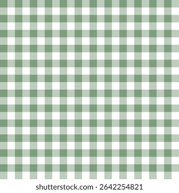 Seamless moss green gingham pattern – earthy dark-green checks in a rustic grid layout for fabric, wallpaper, or woodland-inspired digital designs