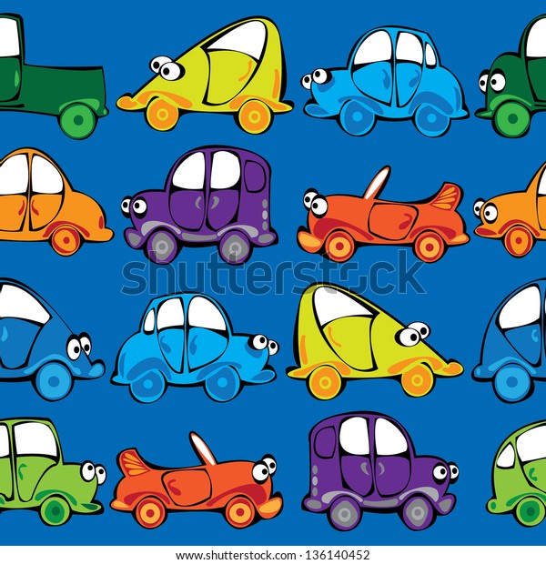   seamless multicolor\
cars pattern