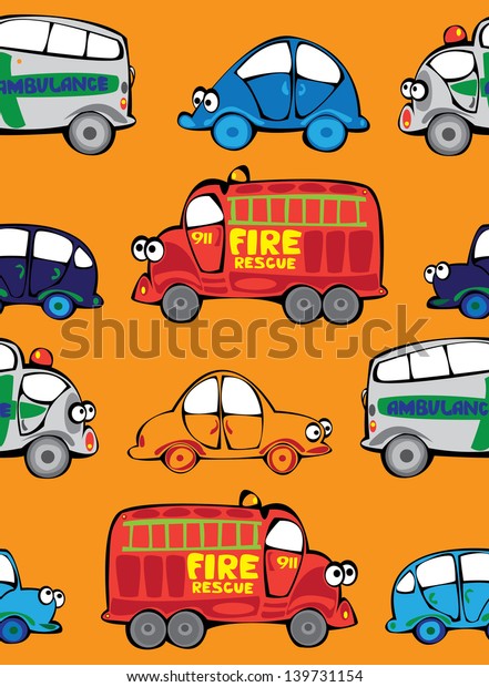  seamless multicolor\
cars pattern