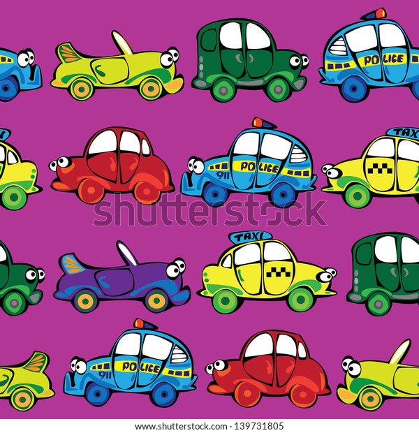   seamless multicolor
cars pattern