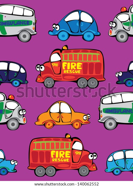   seamless multicolor\
cars pattern