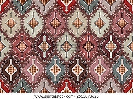 Seamless Multicoloured Abstract Geometrical Pattern For Wallpapers And Digital Suits Print