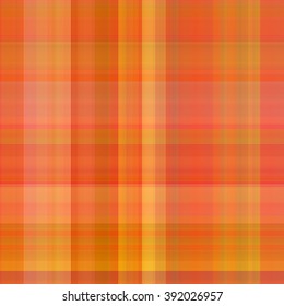 Seamless Orange Background Of Plaid Pattern