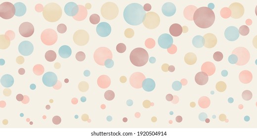 Seamless pastel watercolor background texture. Pastel color circles. Painted illustration. Template for design. Vintage. Retro. - Powered by Shutterstock