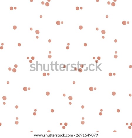 Seamless pattern, abstract composition of small watercolor spots. A delicate repeating design, a cute minimalist polka dot print. A gently girly surface design in pastel colors.