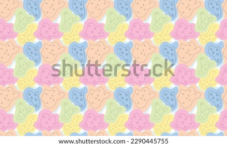 Seamless pattern abstract island colourfull and cheerfull geometric 