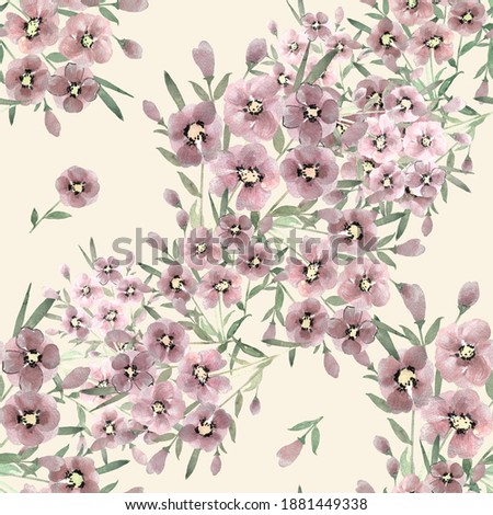 seamless pattern abstracts floral composition