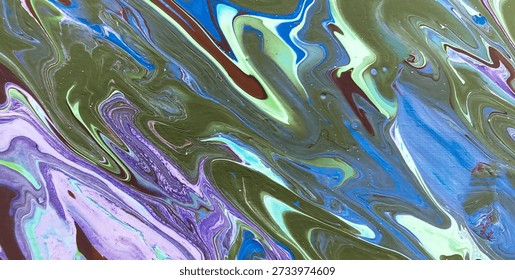 A Seamless Pattern of Artistic Liquid and Ocean Hues