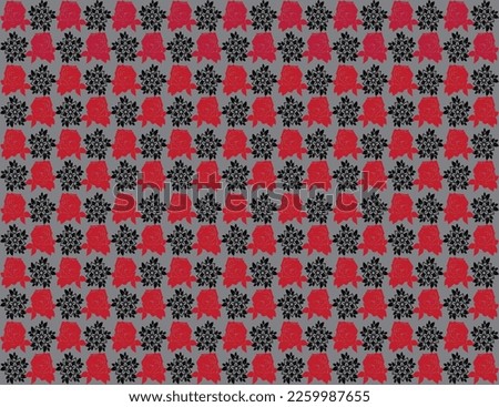 Its a seamless pattern and background color is dark broun and red and black image