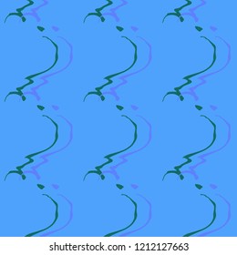 Seamless pattern background of multicolored lines with scribbler.