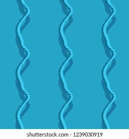 Seamless pattern background with multi-colored wavy lines.