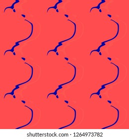 Seamless pattern background with multi-colored wavy lines.