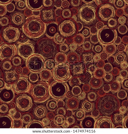 Seamless pattern and background with scetch abstract floral, plants and flowers 