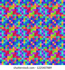 Seamless pattern background from a variety of multicolored squares.