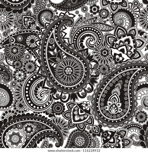 Seamless Pattern Based On Traditional Asian Stok Ä°llÃ¼strasyon 116228932