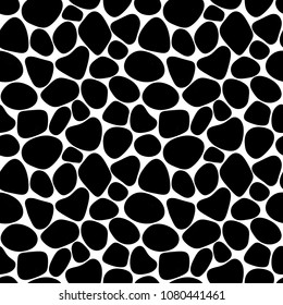 Seamless Pattern Black Color Stone 