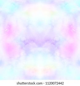 Seamless pattern with Boho tie-dye watercolor paper textured background. Hippie style. Textile effect. Shibori.