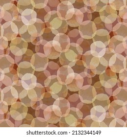 Seamless Pattern, Circles In Earthy Colors, Design, Texture.