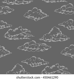 Sketch Set Hand Drawn Clouds Isolated Stock Vector (Royalty Free ...